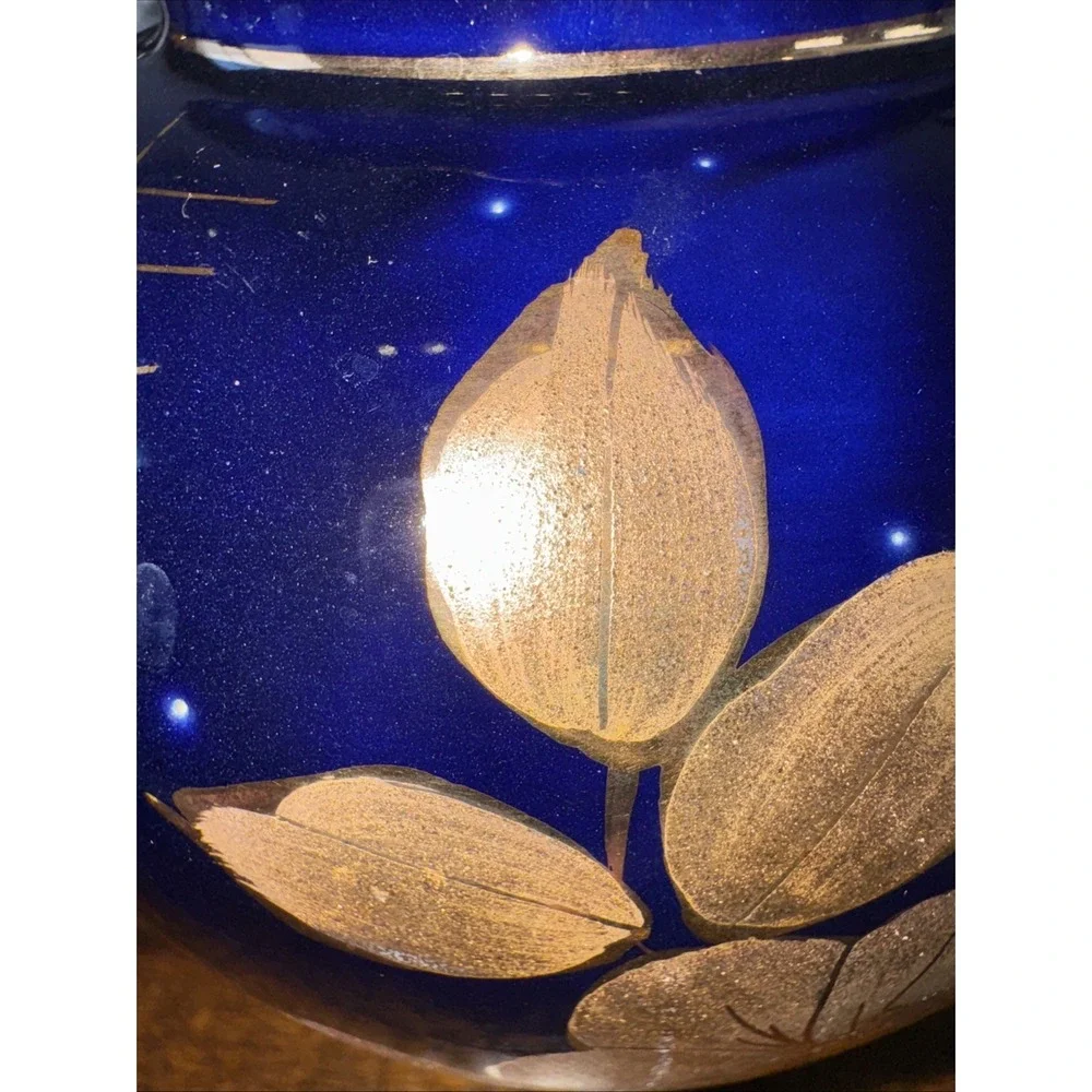 Cobalt‎ Blue Vase Handmade In Turkey 6.25